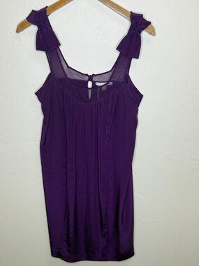 Rebecca Taylor Deep Purple Tie-Strap Camisole